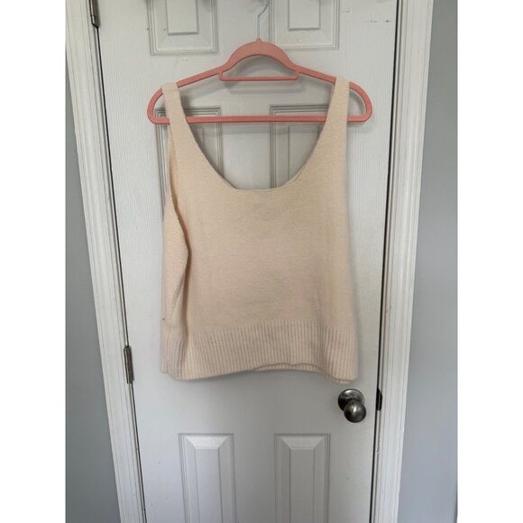 A New Day Cream Boxy Fuzzy Tank Top Size 2X NWT - Picture 2 of 8